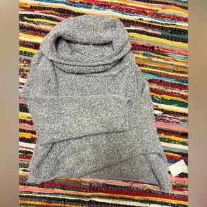Free People Heather Gray Cowl Neck Sweater XL NWT